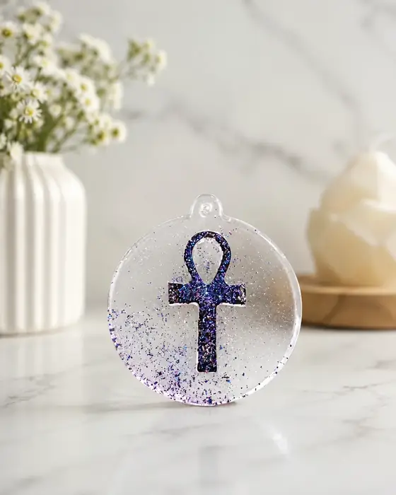 Resin ankh decorative charm